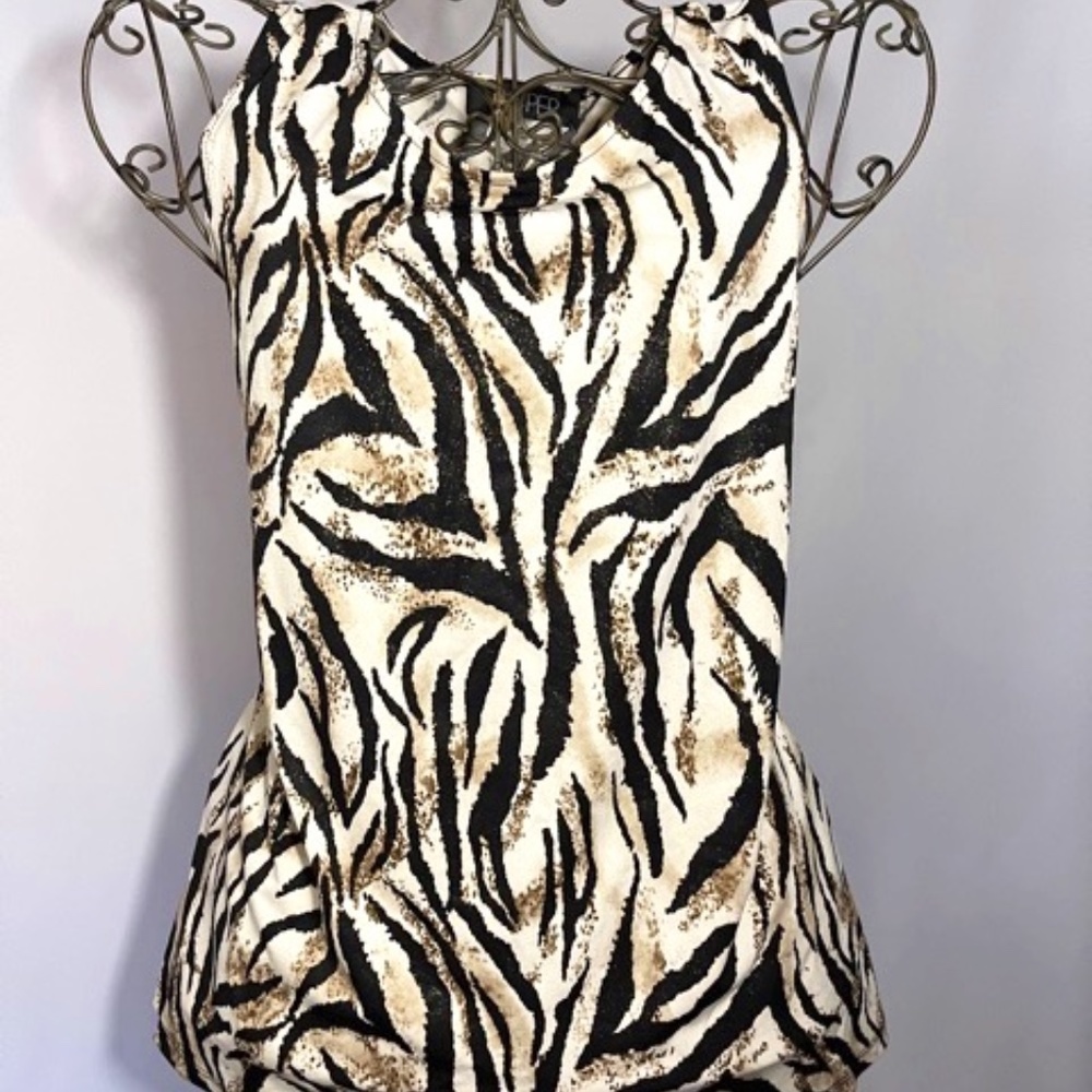 Kasper Animal Print Blouse Tank